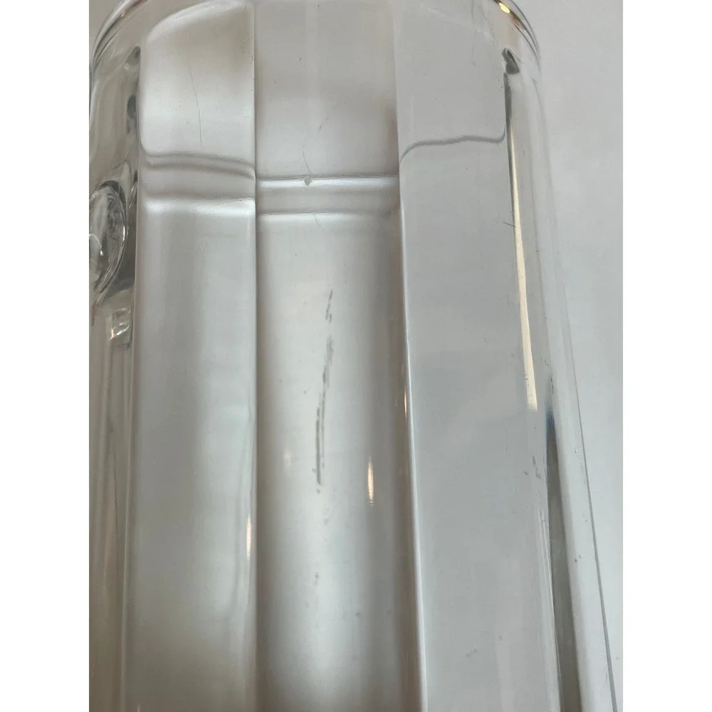 Vintage Set of Paul Sebastian Glass Beer Mugs Made in France Clear Paneled Heavy